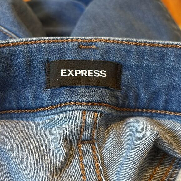 Express curvy skinny high rise distressed jeans size 18R - Picture 5 of 7